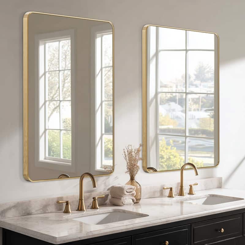 2 Pack Rectangle Vanity Mirror Wall Mirror