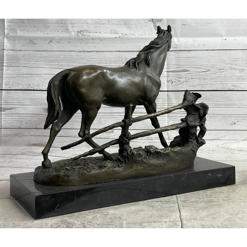 Trotting Thoroughbread Imitative Horse Bronze Hand Made Sculpture By Lost Wax Method Decor