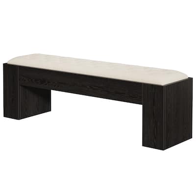 55" Upholstered Dining Bench, Long Table Seat for Living Room