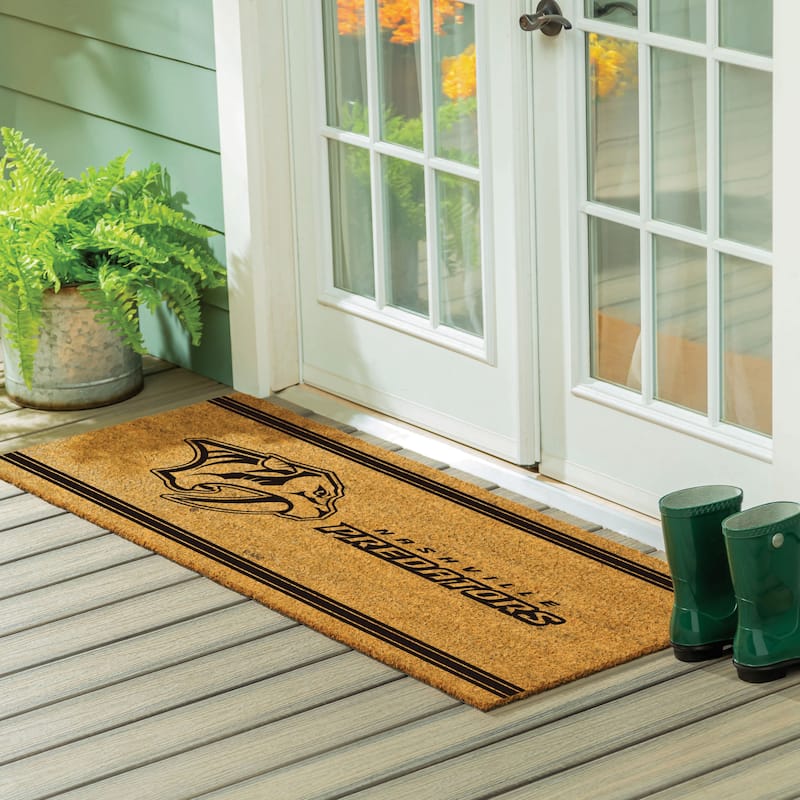 Nashville Predators Monochrome Indoor/Outdoor Coir Door Mat - 60" x 24"