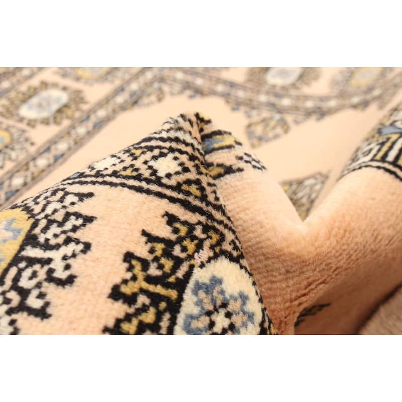 ECARPETGALLERY Hand-knotted Finest Peshawar Bokhara Beige Wool Rug - 2'7 x 4'2