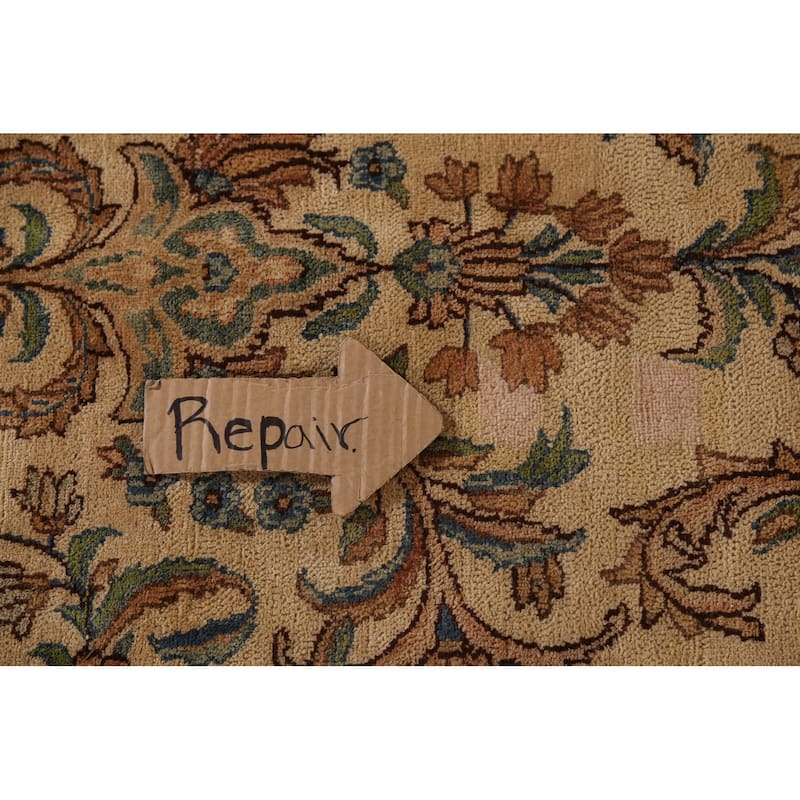 Pre-1900 Antique Kerman Persian Large Rug Handmade Wool Carpet - 11'3"x 20'3"