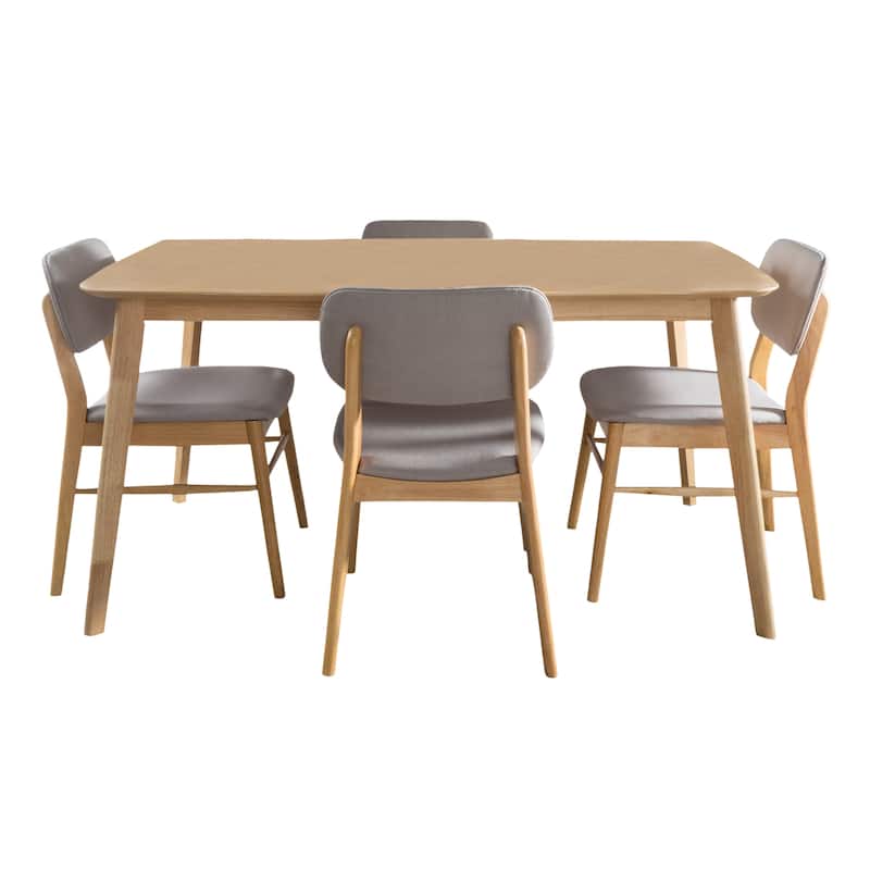 Carson Carrington Kemi Mid-century 5-piece Wood Large Dining Table Set