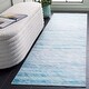 preview thumbnail 2 of 11, SAFAVIEH Tacoma Afelien Machine Washable Slip Resistant Modern Rug 2'6" x 6' Runner - Grey/Aqua - Runner