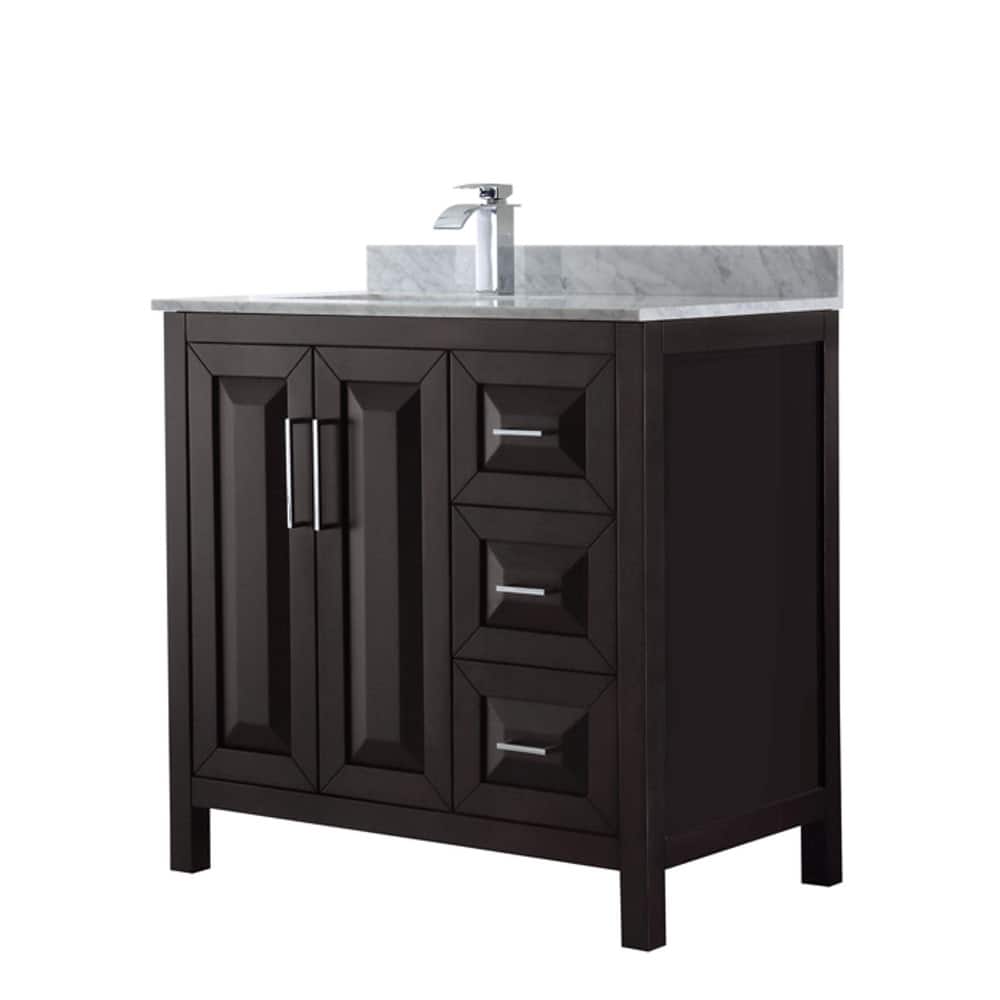 Wyndham Collection Daria 36" Free Standing Single Vanity Set with MDF
