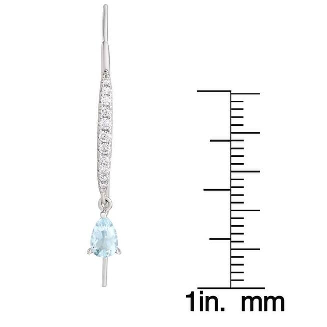 Victoria Townsend .925 Sterling Silver & Blue Topaz Pear Drop Earring