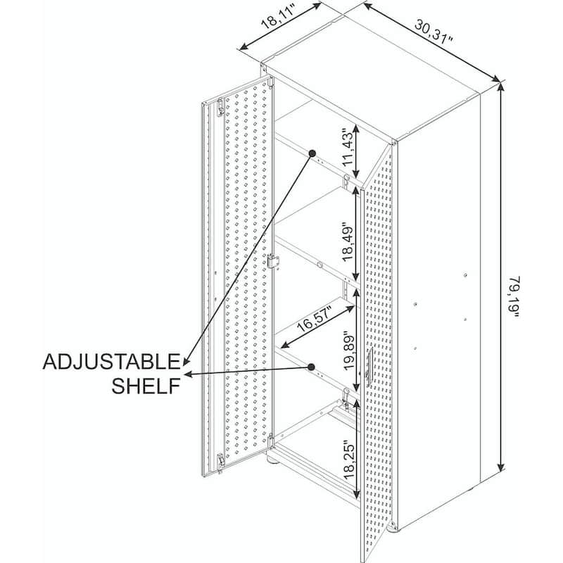 Fortress 74.8" Tall Garage Cabinet