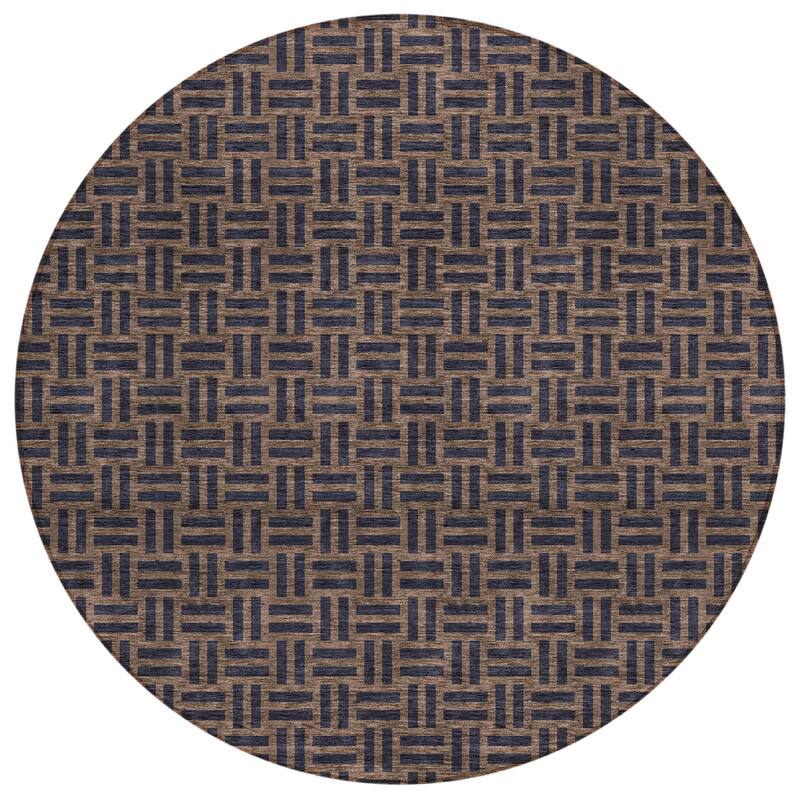 HomeRoots Geometric Transitional Rectangle Outdoor Rug