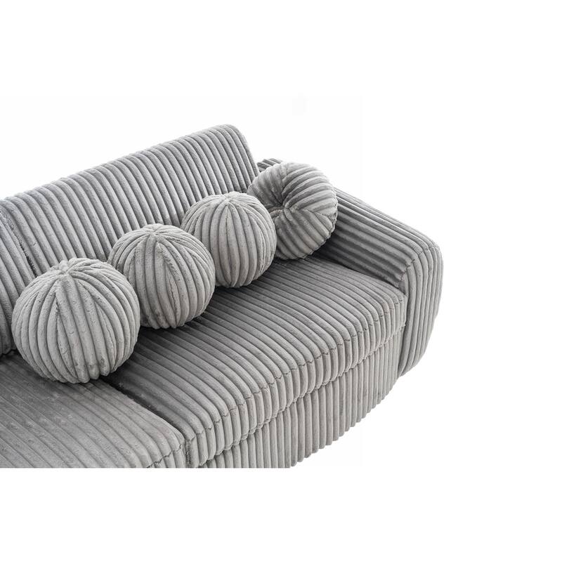 84in Corduroy Sectional Love Seat Couch