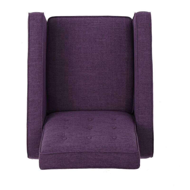 Mid-Century Modern Fabric Recliner Chair with Birch Legs by Christopher Knight Home