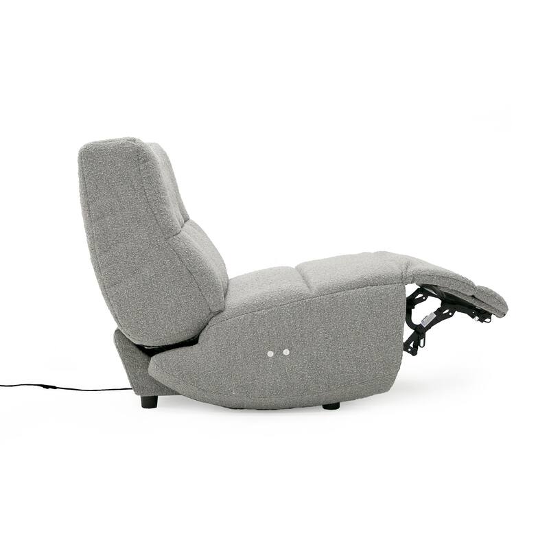 Divani Casa Basil Modern Grey Fabric Small Electric Recliner Chair