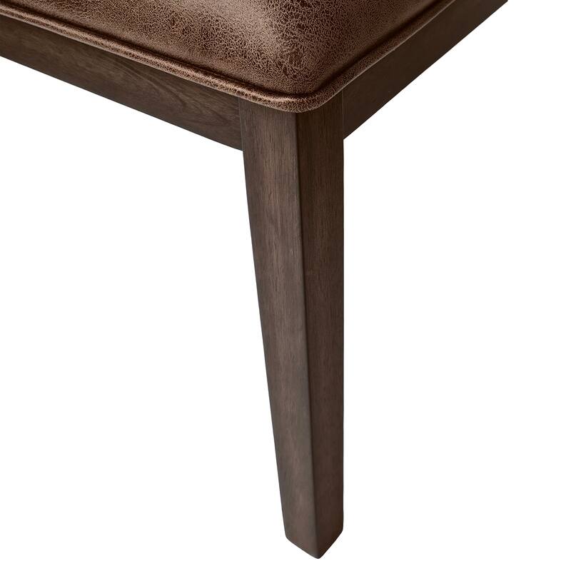 Rubber Wood Dining Chairs Set of 2, Side Chair Slat-Back Chair with Cross Back