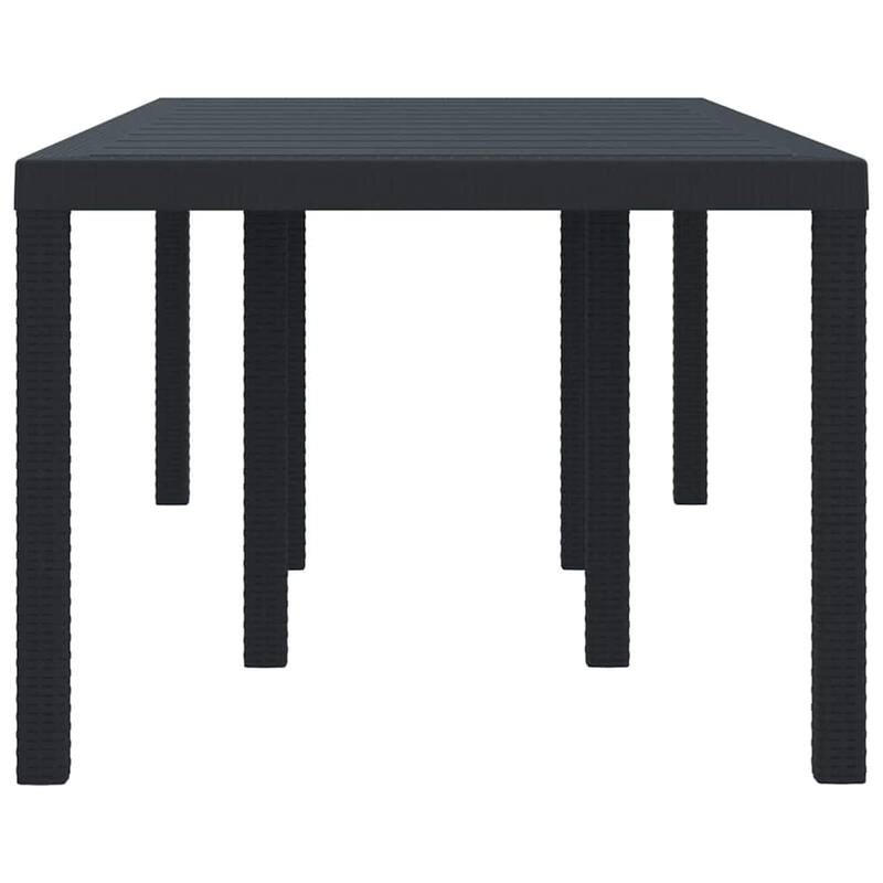 vidaXL Garden Table Anthracite/Brown poly rattan