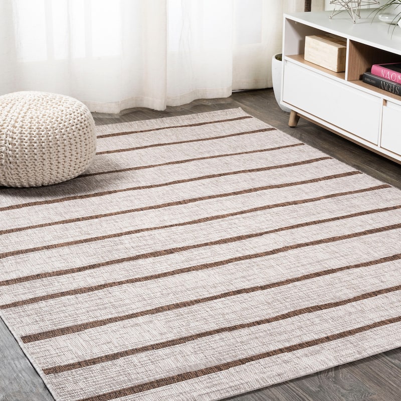 JONATHAN Y Andratx Berber Stripe Indoor/Outdoor Area Rug
