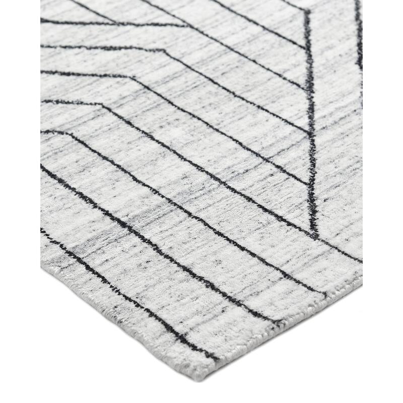 Overton Handmade Modern Contemporary Geometric Area Rug