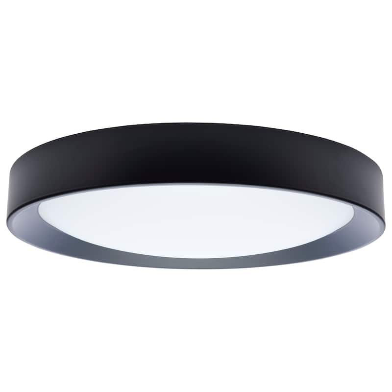 Selene 17 Inch LED Flush Mount CCT Selectable Black Finish