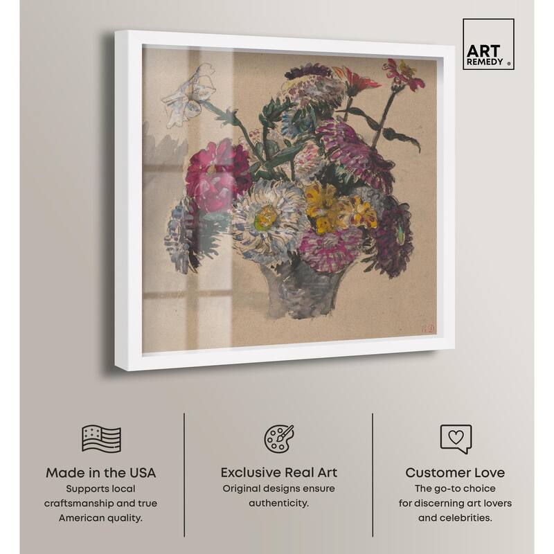 Basket of Flowers Shadowbox by Art Remedy