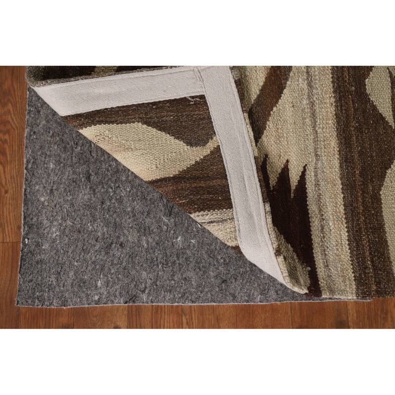 Striped Kilim Oriental Accent Rug Hand-Woven Wool Carpet - 3'0"x 5'0"