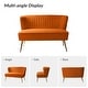 preview thumbnail 104 of 114, HULALA HOME Monica Modern Velvet Curved Tufted Back Loveseat with Metal Tapered Legs