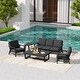 preview thumbnail 85 of 99, 5-Piece Teak Outdoor Conversation Set with Tables.