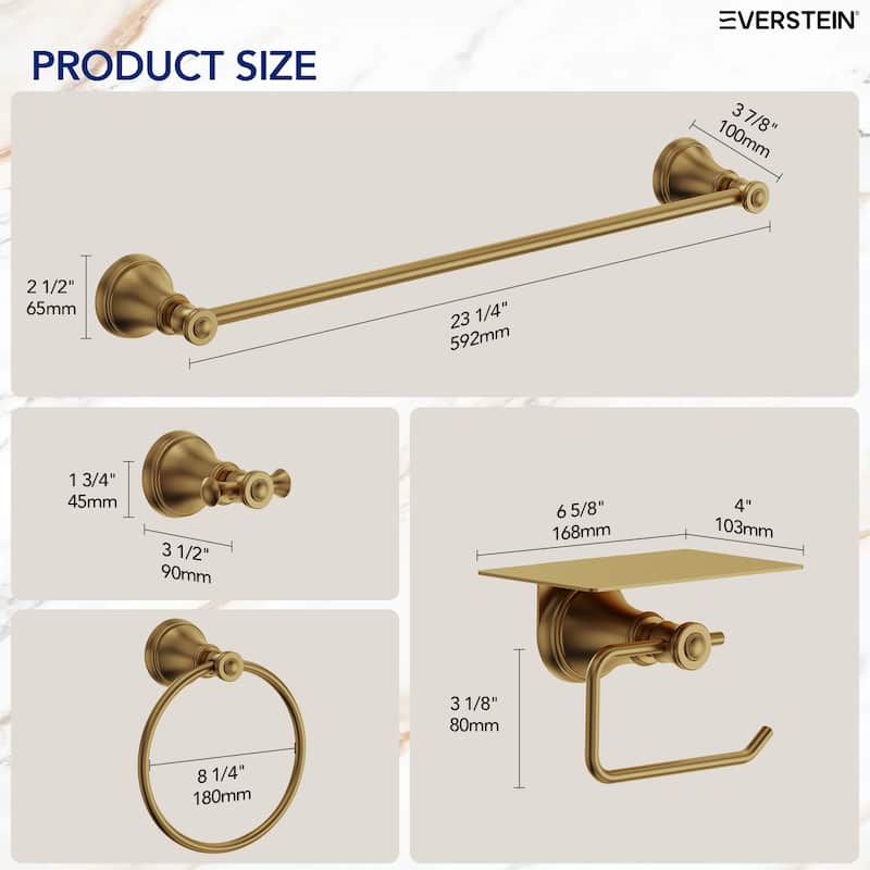 4-Piece Bathroom Accessories Set Bathroom Hardware Set