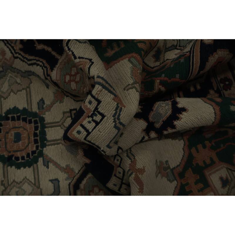 Hand Knotted Oriental 100% Wool Carpet Traditional Medallion Beige & Ivories Sumak Area Rug - 6' 0'' X 4' 1''