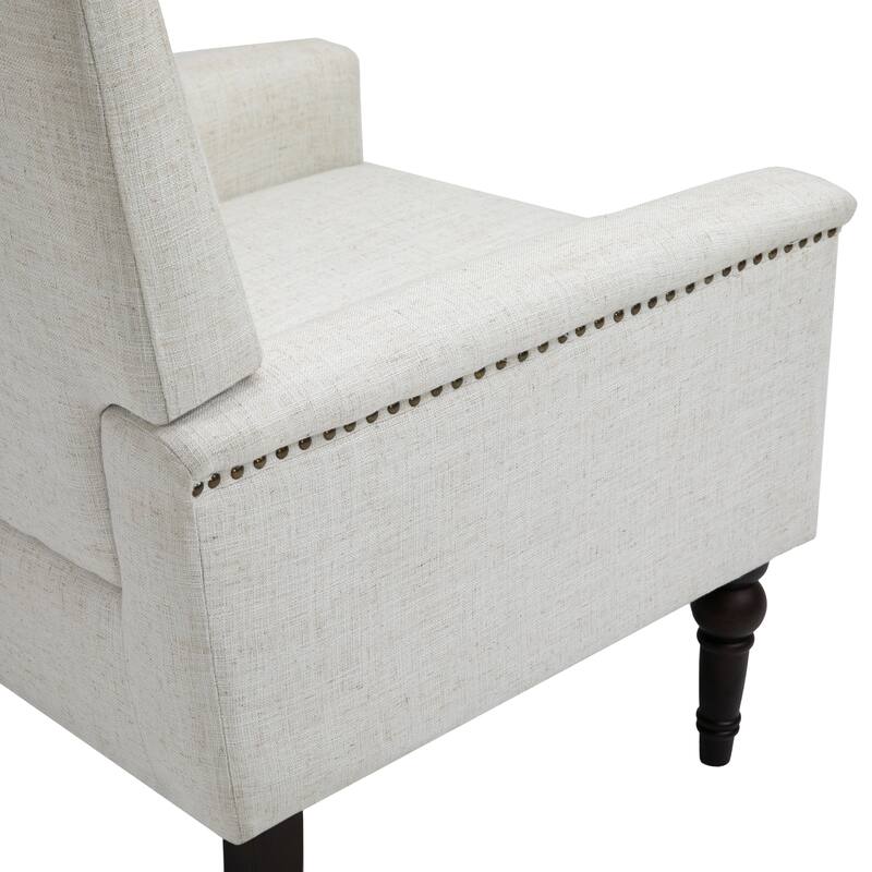 Upholstered Armchair with Nailhead Trims Accent Chair