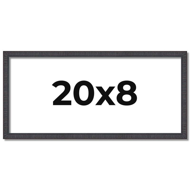 20x8 Frame Brown Solid Wood Picture Frame - Complete Modern Photo