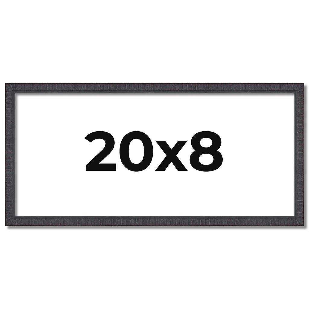 20x8 Frame Brown Solid Wood Picture Frame - Complete Modern Photo