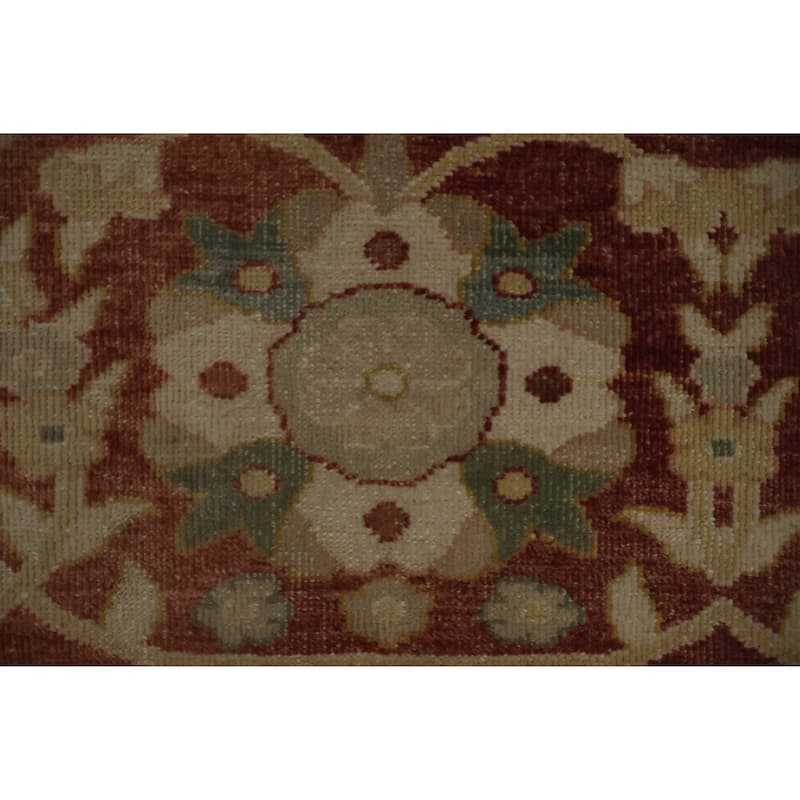 Hand Knotted Oriental 100% Wool Carpet Traditional All-Over Beige & Ivories Ziegler Area Rug - 14' 8'' X 15' 2''
