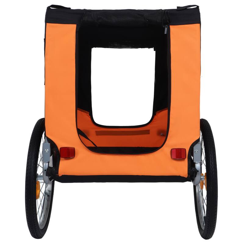 Large Folding Bike Trailer For Dogs - 66lb Capacity All-Terrain Pet Carrier, Durable Steel Frame For Cycling