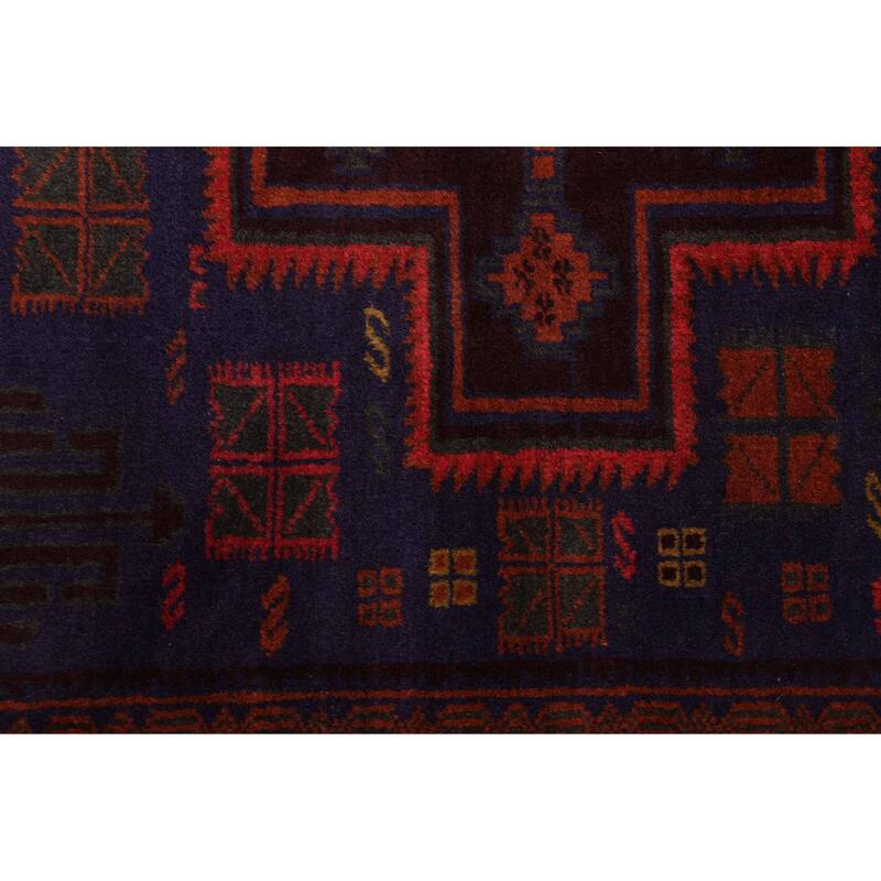 ECARPETGALLERY Hand-knotted Teimani Navy Wool Rug - 4'1 x 7'1