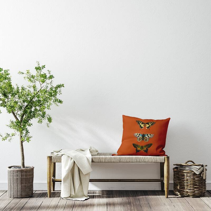 Butterflies Polyester Indoor Pillow