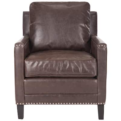 Safavieh Buckler Antique Brown Club Chair - 28.5" x 31.9" x 38.2"