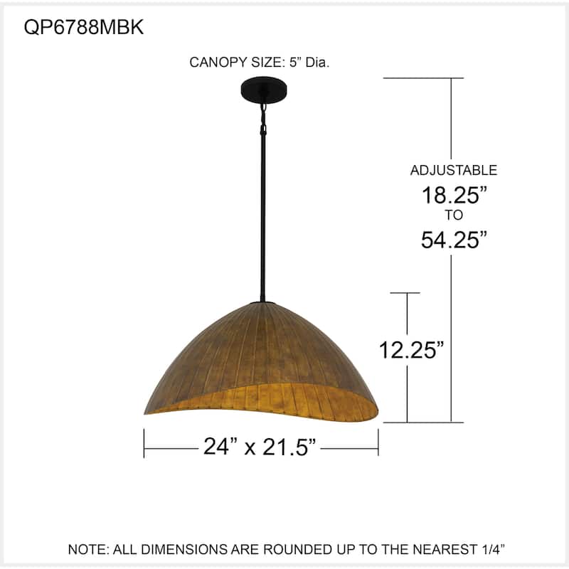 Ariel 4-Light Matte Black Pendant