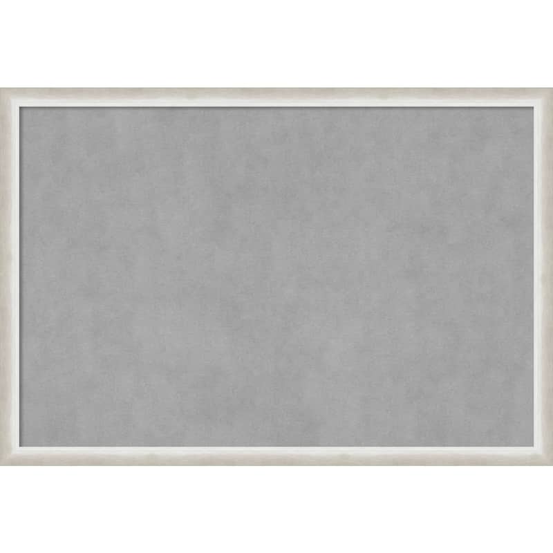 Amanti Art Two Tone Silver Framed Magnetic Board