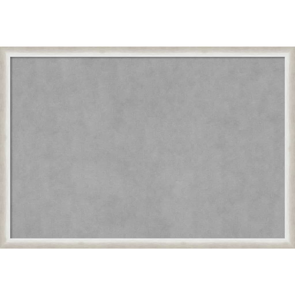 Amanti Art Two Tone Silver Framed Magnetic Board