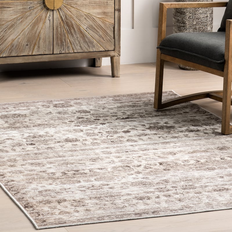 Nuloom Aitana SpinClean Floral and Paisley Machine Washable Area Rug