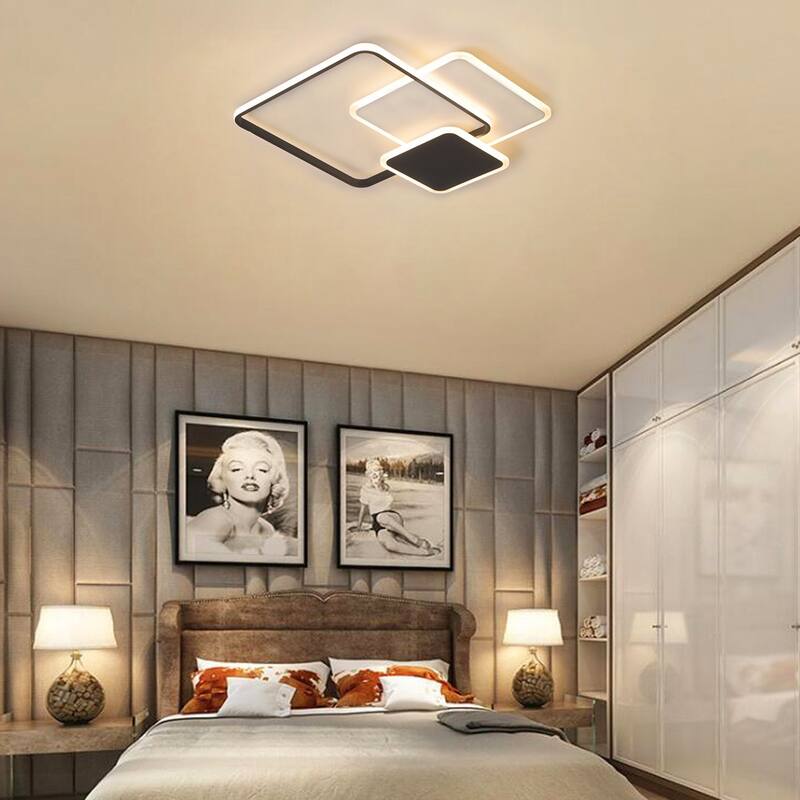 29.52" Modern Rectangle LED Flush Mount Light Fixture