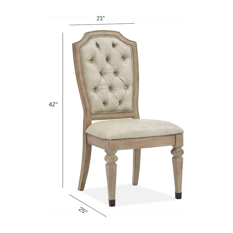 Magnussen Home Marisol Fawn Upholstered Side Chair Two Pack - 21''W x 25''D x 42''H