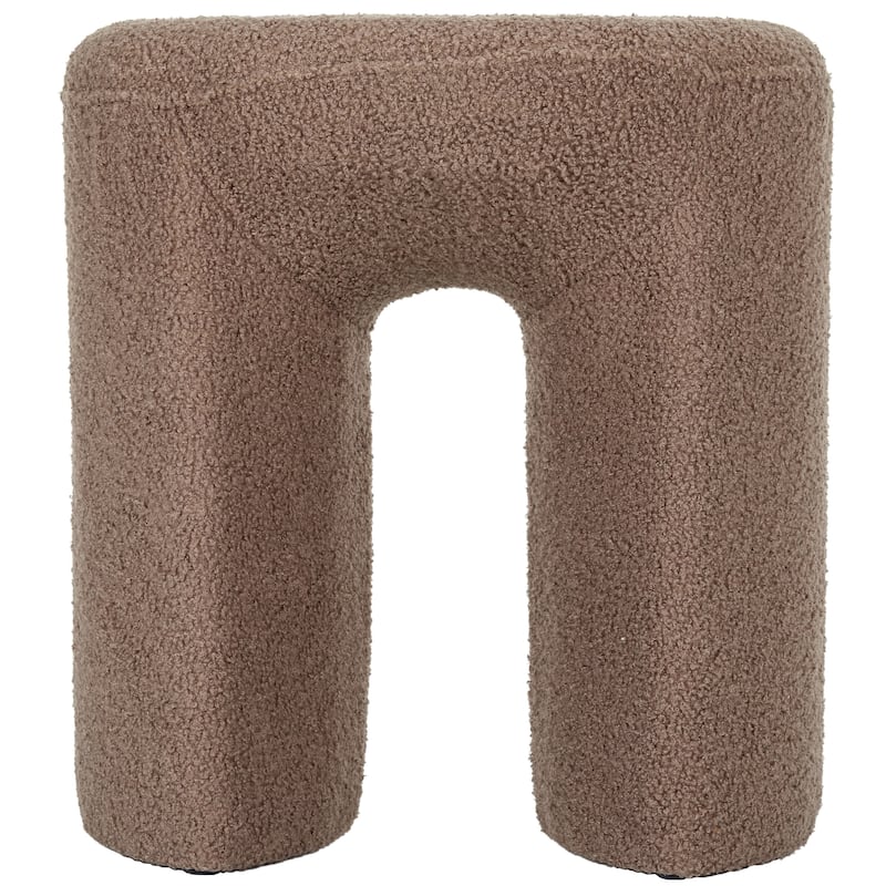 Plush Teddy Fabric Small Ottoman Foot Stool Vanity Stool for Bedroom
