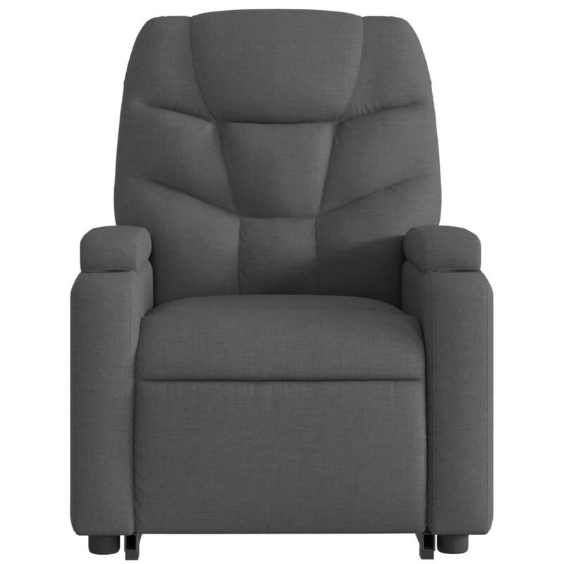 vidaXL Stand up Massage Recliner Chair Light Gray Fabric