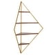 preview thumbnail 22 of 32, Kate and Laurel Melora Glam Metal and Wood 5-tier Corner Wall Shelf Brown