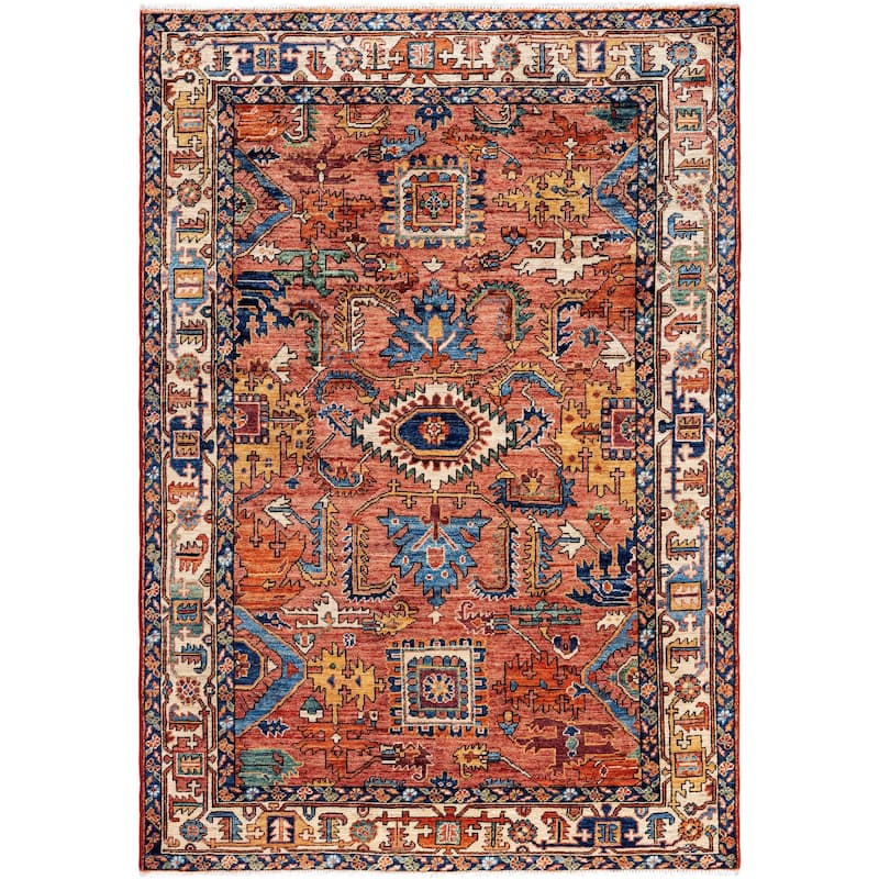 Serapi One-of-a-Kind Hand-Knotted Area Rug - Red - 4' 0" x 5' 10"