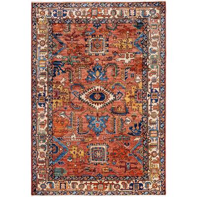 Serapi One-of-a-Kind Hand-Knotted Area Rug - Red - 4' 0" x 5' 10"