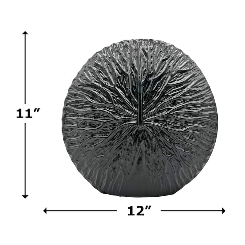 11 Inch Tall Decorative Handmade Aluminum Round Flower Vase