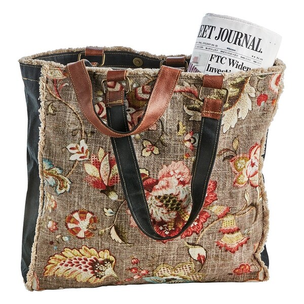 vintage floral tote bag