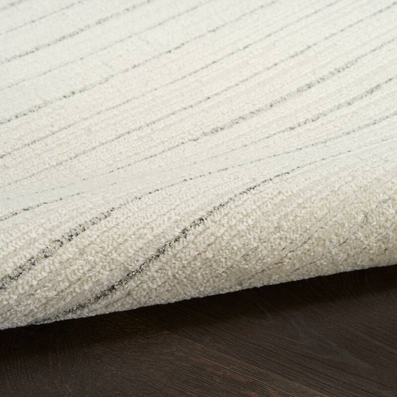 Nourison Ivory Hues Indoor only Cream / Ivory Abstract Area Rug