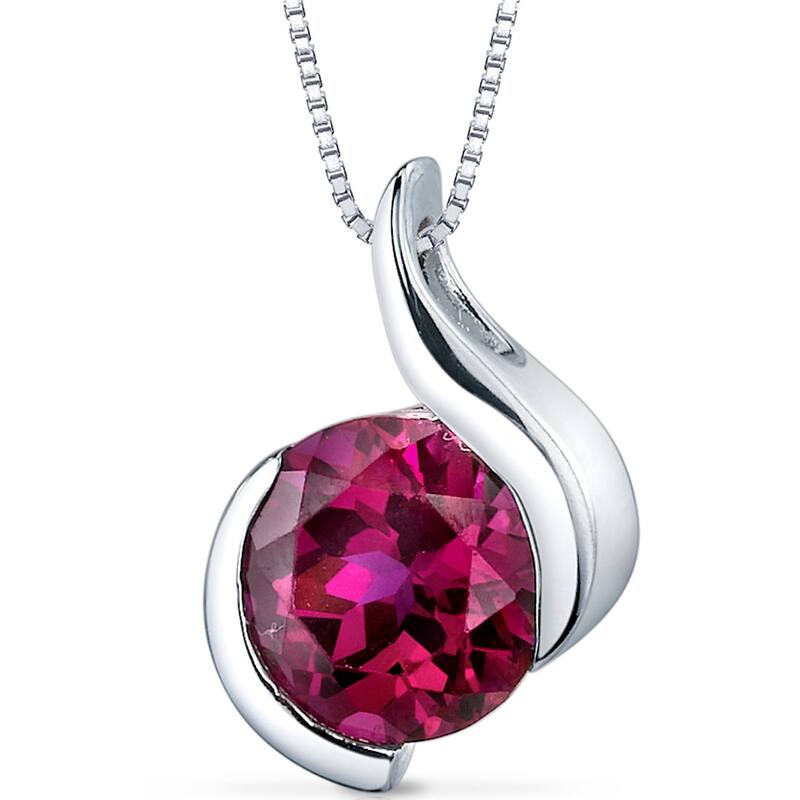 2.75 ct Ruby Pendant in Sterling Silver