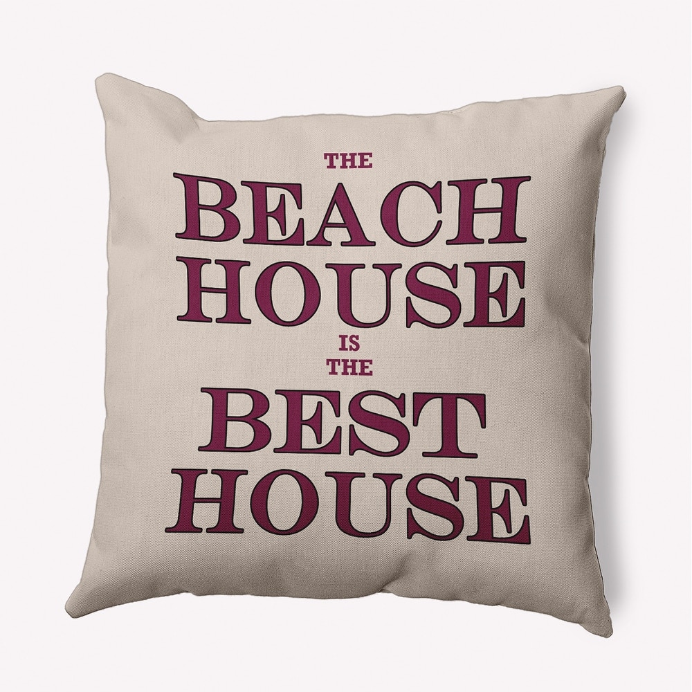 Beach House Best House Polyester Indoor/Outdoor Pillow